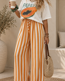 Sunset Stroll Striped Wide Leg Pants