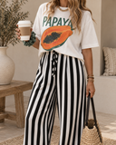 Sunset Stroll Striped Wide Leg Pants