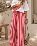 Sunset Stroll Striped Wide Leg Pants