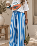 Sunset Stroll Striped Wide Leg Pants