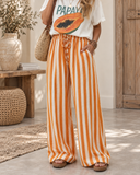 Sunset Stroll Striped Wide Leg Pants