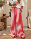 Sunset Stroll Striped Wide Leg Pants