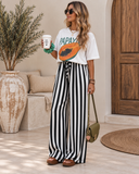 Sunset Stroll Striped Wide Leg Pants