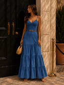 Sunset Sway Midi Skirt & Tank Set