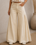 Super Wide Leg Mid Rise Pants