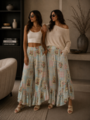 Sweet Cottage Patchwork Ruffle Pants
