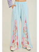Sweet Patchwork Breeze Flare Pants