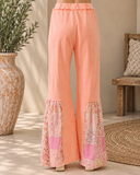 Sweet Picnic Patchwork Flare Pants
