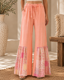 Sweet Picnic Patchwork Flare Pants