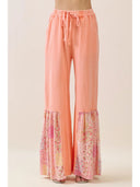 Sweet Picnic Patchwork Flare Pants