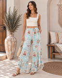 Sweet Cottage Patchwork Ruffle Pants