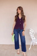 The Pretty Little Button Vest Top