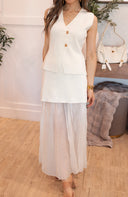 The Pretty Little Button Vest Top