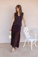 The Pretty Little Vest & Pleated Midi Skirt Set | 4 Colors