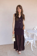 The Pretty Little Vest & Pleated Midi Skirt Set | 4 Colors