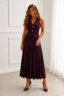 The Pretty Little Vest & Pleated Midi Skirt Set | 4 Colors
