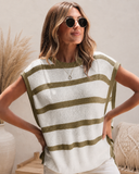 The Luxe Stripe Tie Open Side Sweater Knitted Top