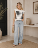 The Modern Muse Stripe Sweater Vest Top
