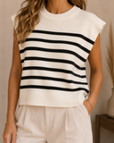 The Modern Muse Stripe Sweater Vest Top