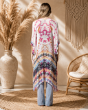 Tie Dye with Ethnic Border Motif Kimono
