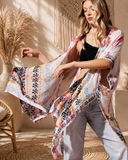 Tie Dye with Ethnic Border Motif Kimono