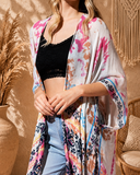 Tie Dye with Ethnic Border Motif Kimono