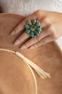 Turquoise Blossom Statement Ring S.No 12
