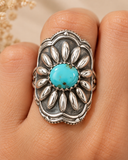 Turquoise Sunflower Ring-PREORDER