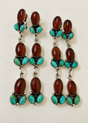 Turquoise and Brown Stone Dangle Earrings.png