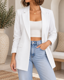 Twill Oversized Flap Pocket Blazer