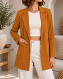 Twill Oversized Jersey Blazer