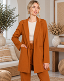 Twill Oversized Jersey Blazer