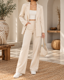 Twill Oversized Slant Pocket Blazer