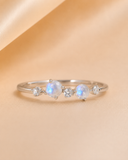 Twin Moon Spark Opal Ring