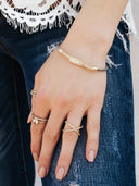 Two Toned Bar Magnet Cuff-Cuffs-Krush Kandy, Women's Online Fashion Boutique Located in Phoenix, Arizona (Scottsdale Area)