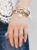 Pave Charm Twisted Bracelet-Twisted Bracelets-Krush Kandy, Women's Online Fashion Boutique Located in Phoenix, Arizona (Scottsdale Area)