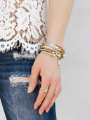 Pave Charm Twisted Bracelet-Twisted Bracelets-Krush Kandy, Women's Online Fashion Boutique Located in Phoenix, Arizona (Scottsdale Area)
