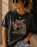 Unbothered Leopard Graphic Tee