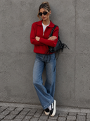 Sloane Avenue Ribbed Half-Zip Collared Sweater