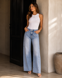 Tummy Control Super High Rise Baggy Wide Jeans