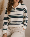 Varsity Weekend Stripe Rugby Pullover