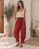 Vintage Lace Trim Balloon Pants