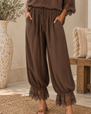 Vintage Lace Trim Balloon Pants