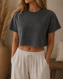 Vintage Wash Boxy Crop Tee