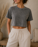 Vintage Wash Boxy Crop Tee