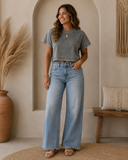 Vintage Wash Boxy Crop Tee