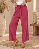 Vintage Wash Wide Leg Lounge Pants