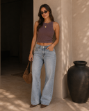 Vintage Wide Ribbed Tank Top