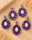 Violet Bloom Teardrop Pendant