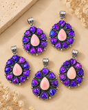 Violet Bloom Teardrop Pendant